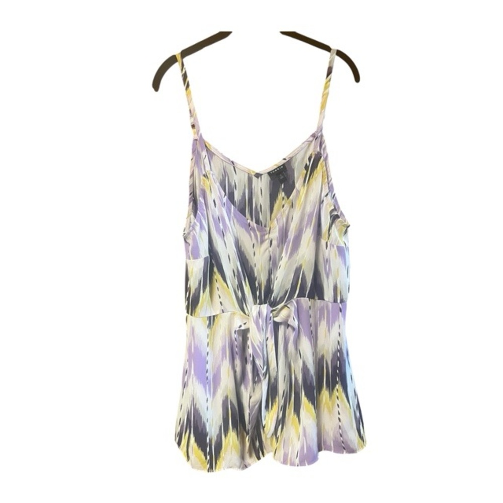 Torrid Georgette Peplum Tie Front‎ Cami Tank Top - Picture 2 of 8